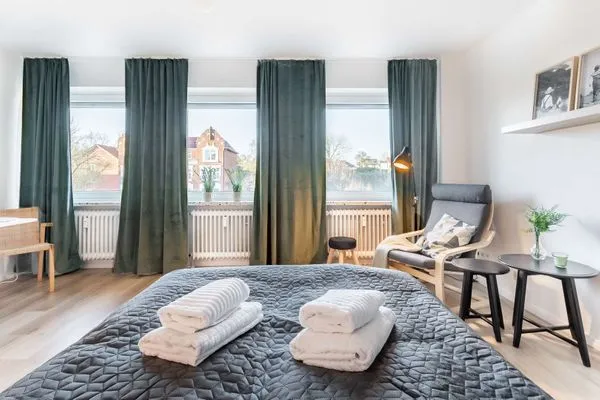 Bett  Ferienwohnung Kleine Auszeit Eckernförde