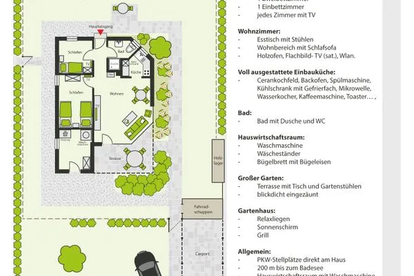 Grundriss  Fichtenhain - Lastering Ferienhäuser & Apartments