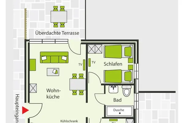 Grundriss  Hanna-Liese - Lastering Ferienhäuser & Apartments