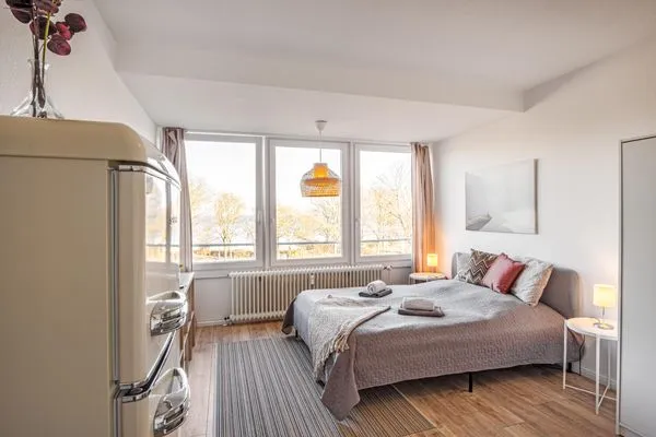 Bett  Ferienwohnung Strandblick Eckernförde