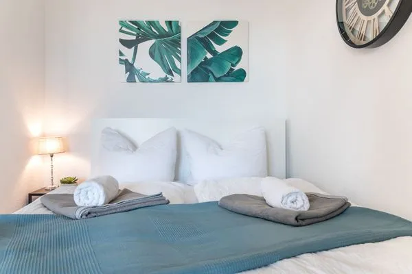 Bett  Ferienwohnung Fördeblick Eckernförde