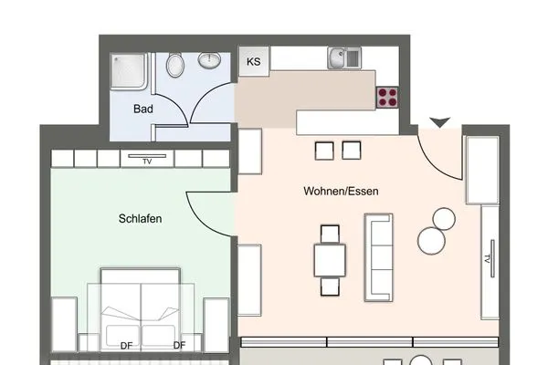 Alte Schule Westerhever Dünenkieker SPO Umland - Grundriss