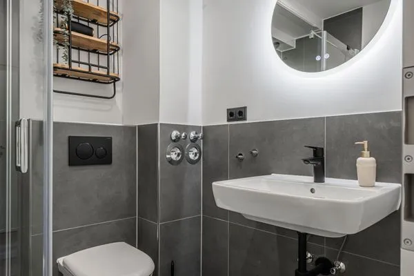 Badezimmer  Ferienwohnung Ahoi Inselzeit Pellworm