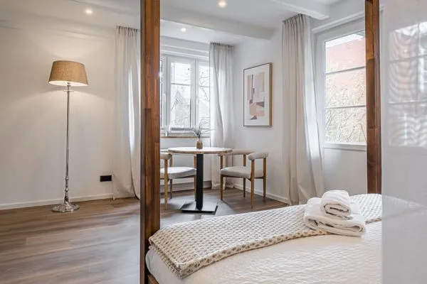 Bett  Ferienwohnung Ahoi Inselzeit Pellworm