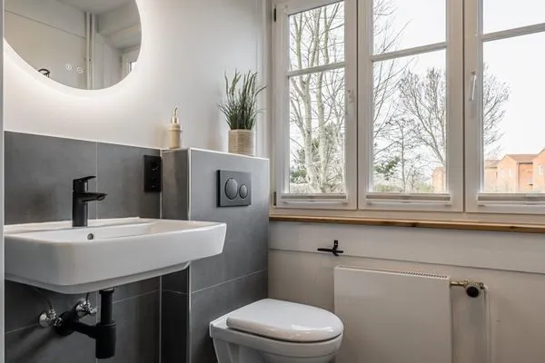 Badezimmer  Ferienwohnung Nordseelounge Pellworm