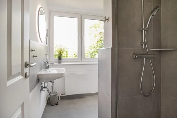 Badezimmer  Ferienwohnung Nordlicht Refugium Pellworm