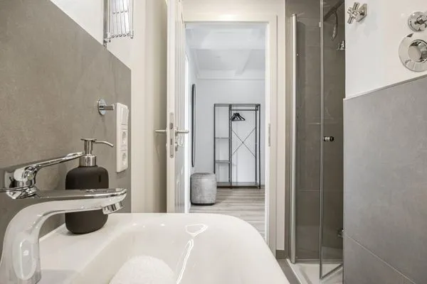 Badezimmer  Ferienwohnung Nordseeheimat Pellworm