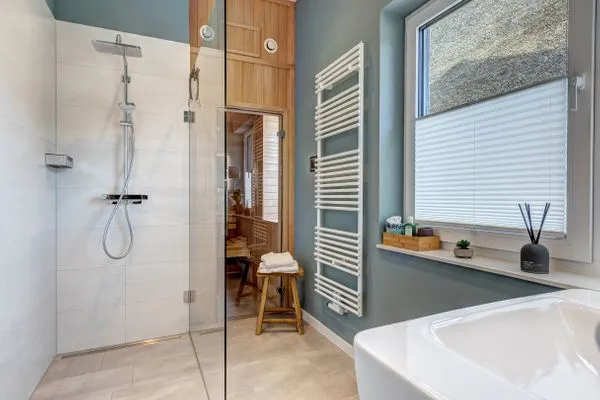 Badezimmer  Heidehus Loddin