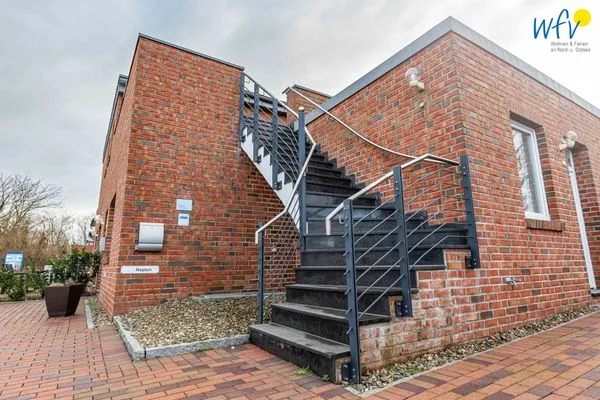 Fassade / Eingang Haus Dünenrose Ferienwohnung Neptun