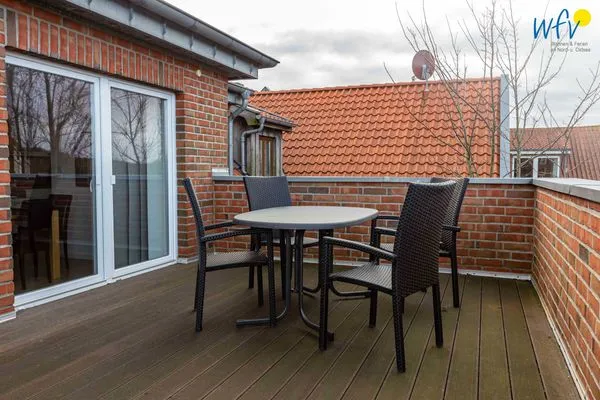 Balkon Haus Dünenrose Ferienwohnung Neptun