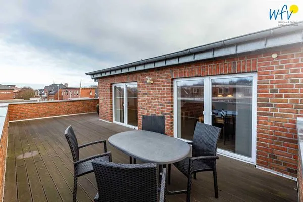 Balkon Haus Dünenrose Ferienwohnung Neptun