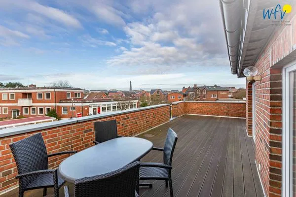 Balkon Haus Dünenrose Ferienwohnung Neptun