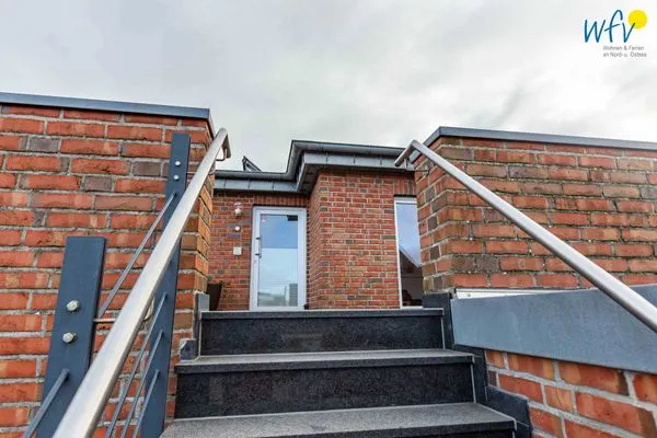 Fassade / Eingang Haus Dünenrose Ferienwohnung Neptun