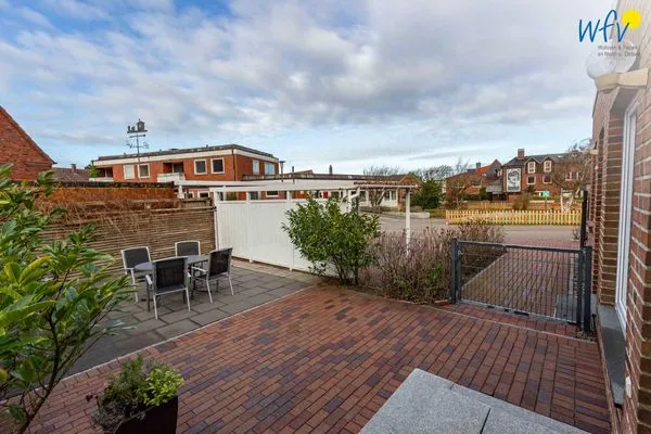 Terrasse Haus Dünenrose Ferienwohnung Octopus