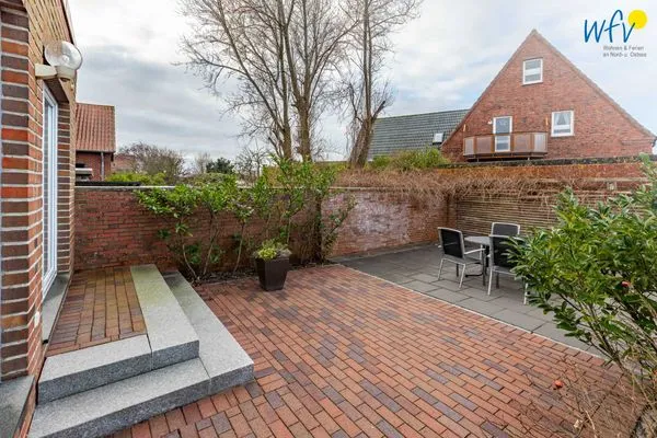 Fassade / Eingang Haus Dünenrose Ferienwohnung Octopus