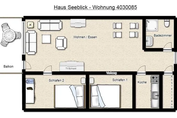 Grundriss Ferienhaus Seeblick Ferienwohnung 85