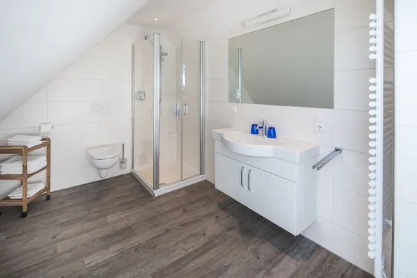 Badezimmer  Ferienwohnung Strandläufer
