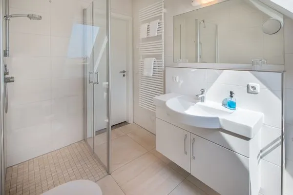 Badezimmer  Ferienwohnung Strandläufer