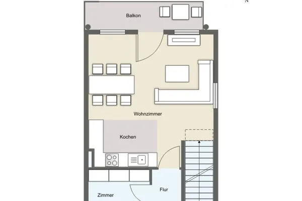 Grundriss  Appartement Deichrose