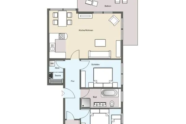 Grundriss  Ferienwohnung Sternendeck
