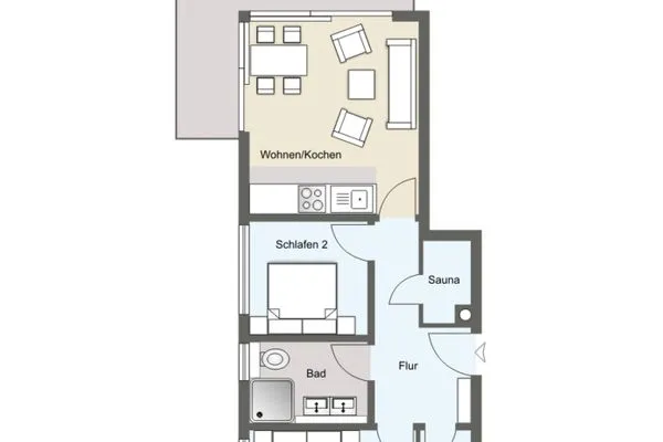 Grundriss  Ferienwohnung Friesenrose