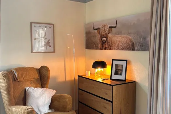 Wohnzimmer  Ferienwohnung Wattverliebt Pellworm
