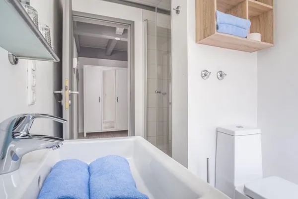 Badezimmer  Ferienwohnung Deich & Chill Pellworm