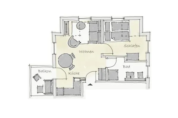 Grundriss  Ferienwohnung Strand 8