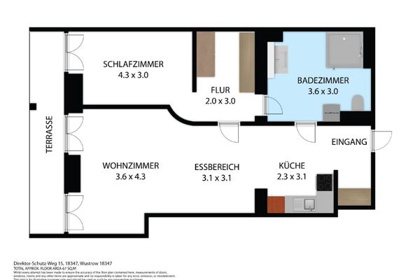 ALTE SEEFAHRTSCHULE App. 11 "Mohnblume" Ostseebad Wustrow - 