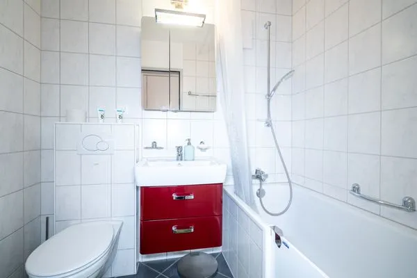 Badezimmer  Apartment Seeperle