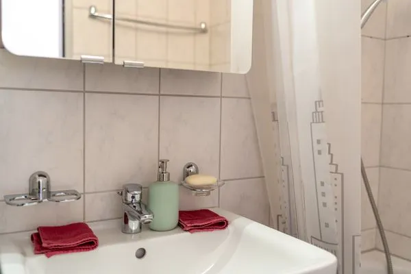 Badezimmer  Apartment Seeperle