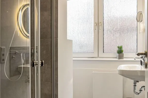 Badezimmer  Ferienwohnung Wattenmeer Auszeit Pellworm