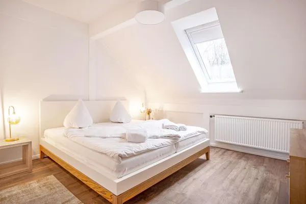 Schlafzimmer  Ferienwohnung Friesisch Nordisch echt Pellworm