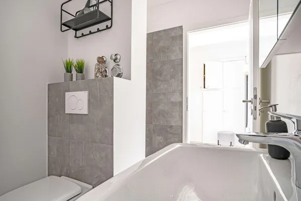 Badezimmer  Ferienwohnung Friesisch Nordisch echt Pellworm