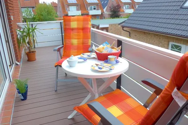 Balkon  Ferienwohnung Strandnest