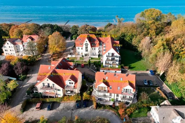 Vogelperspektive Ostsee Residenz Meeresblick Atelierwohnung Concha
