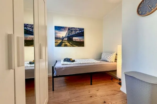 Schlafzimmer  MonteurWohnung Sporbitzer Stübchen Dresden