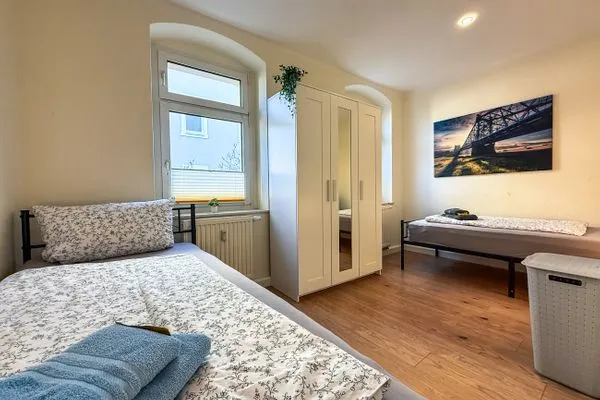 Schlafzimmer  MonteurWohnung Sporbitzer Stübchen Dresden