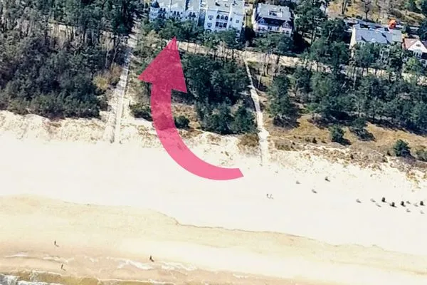 Vogelperspektive  Lieblingssuite am Strand