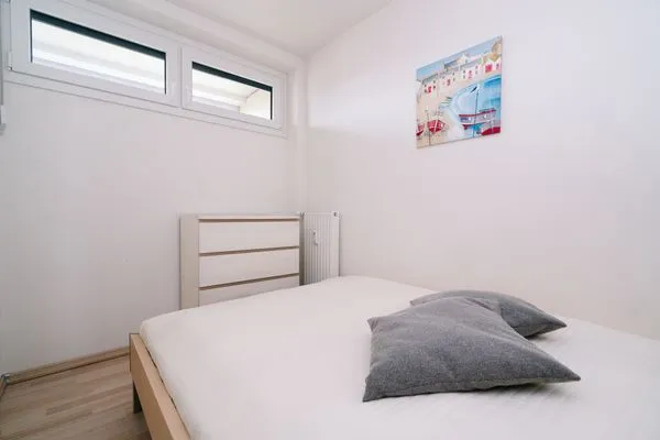 Schlafzimmer Ferienpark Sierksdorf Strandglück mit Meerblick