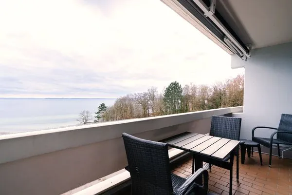 Balkon Ferienpark Sierksdorf Strandglück mit Meerblick