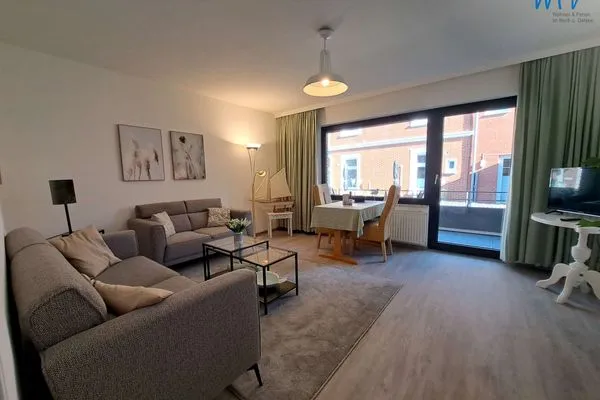 Wohnzimmer Haus Bonhuis Ferienwohnung Gartenblick