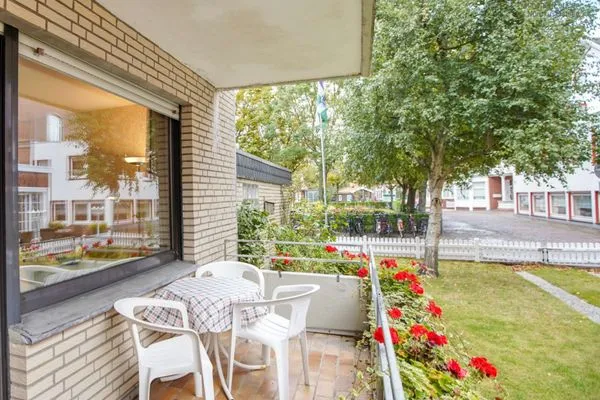Balkon Haus Bonhuis Ferienwohnung Gartenblick