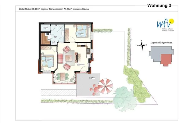 Grundriss Haus Casper Ferienwohnung Strandstuuv