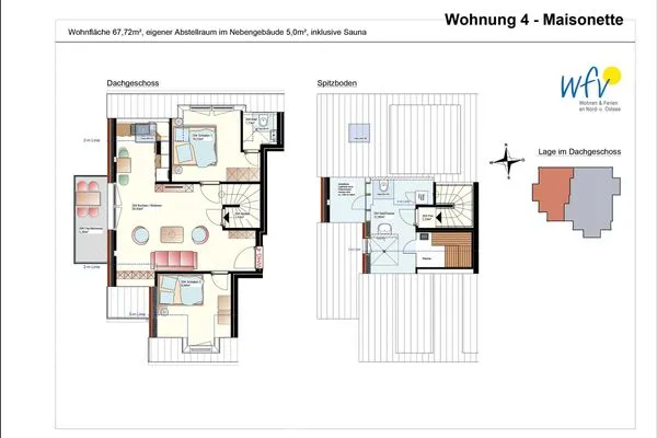 Grundriss Haus Casper Ferienwohnung Watt'n Kiek
