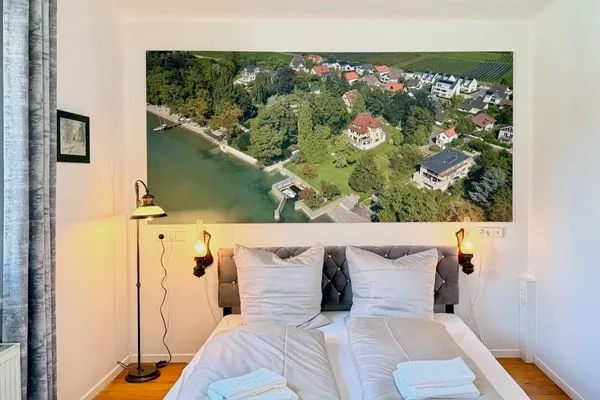  Ferienwohnung Gärtnerhäusle Nonnenhorn - Schlafzimmer 2 - Doppelbett