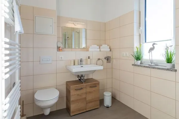 Ferienwohnung SeeNest Röbel - Badezimmer  SeeNest