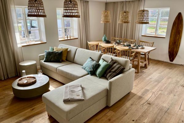  Fährmanns Hüs Wohnung Achterdeck Nebel - Wohnzimmer