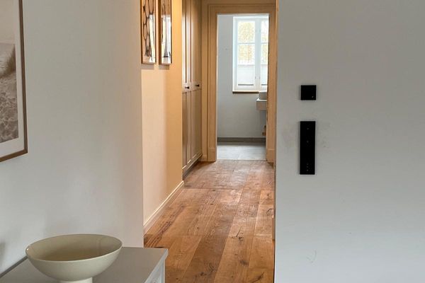  Fährmanns Hüs Wohnung Achterdeck Nebel - Wohnzimmer