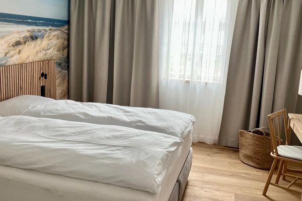  Fährmanns Hüs Wohnung Achterdeck Nebel - Schlafzimmer